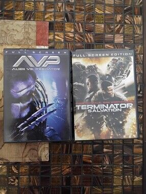 Sci-Fi Action DVD Lot: Terminator Salvation & AVP Alien vs Predator Full Screen